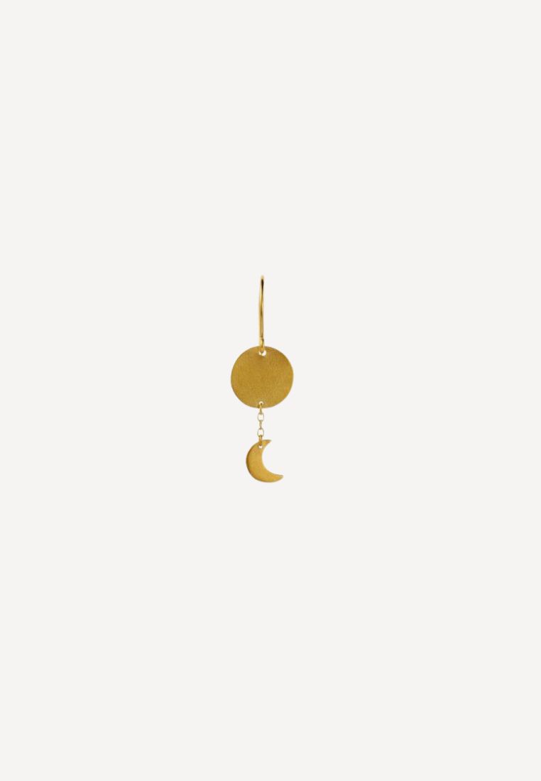 STINE A - Sun and moon ørering - Gold ONE SIZE | Hørlyck