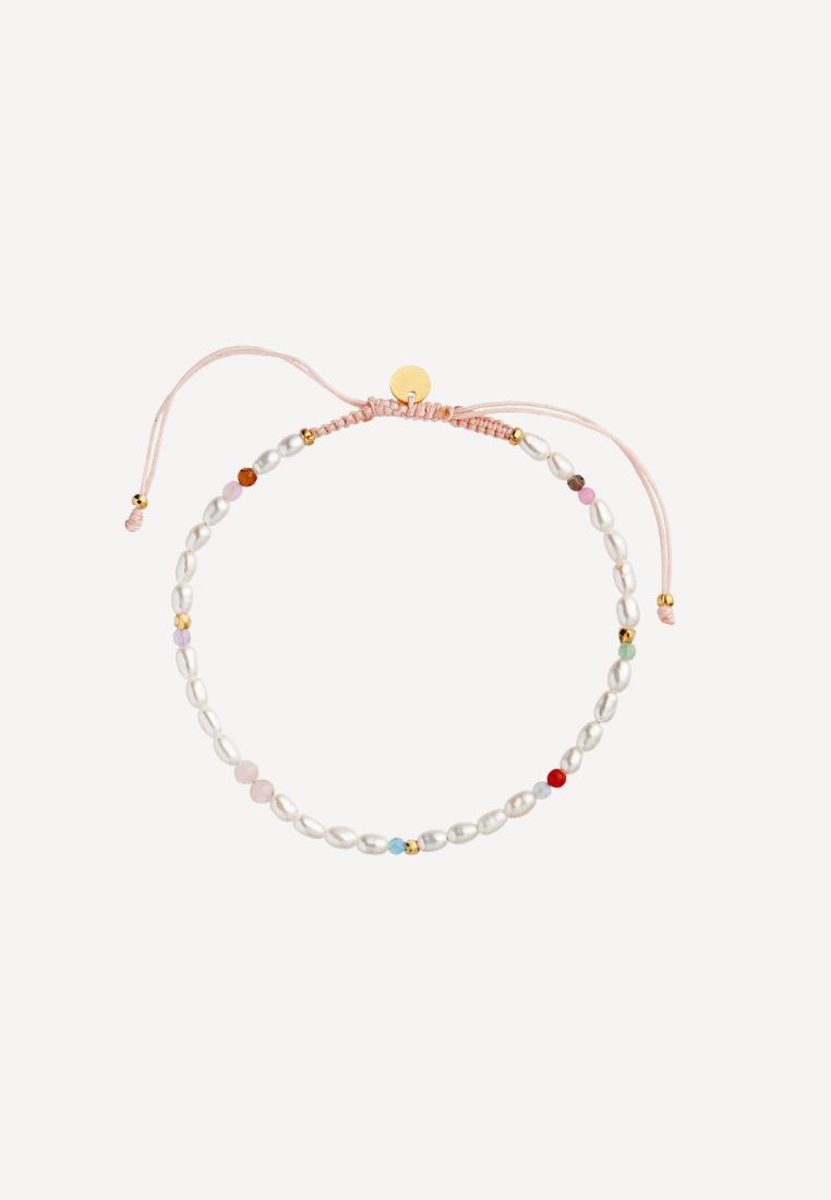 STINE A - Confetti Pearl armbånd - Pink/Pastel ONE SIZE | Hørlyck