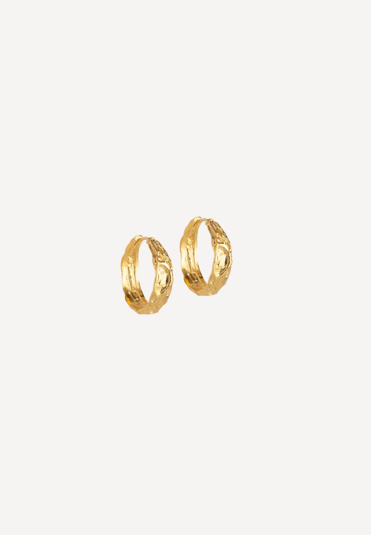 ENAMEL - Nela 20 mm øreringe - Gold ONE SIZE | Hørlyck