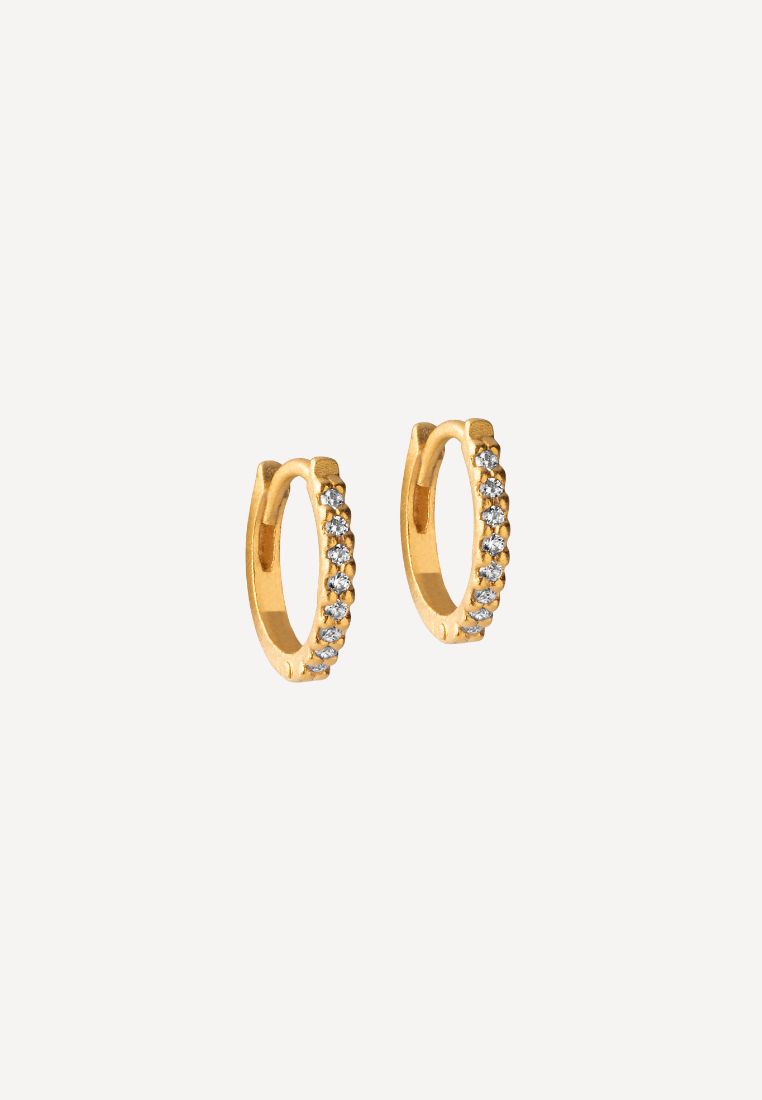ENAMEL - Petite Flora ørering 8mm - Gold ONE SIZE | Hørlyck