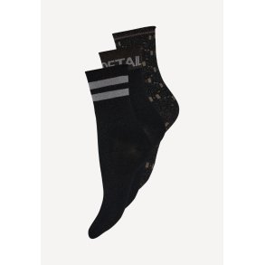 21550 3-pak strmper - Sort/Gr