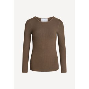 Lisa langrmet bluse - Brown