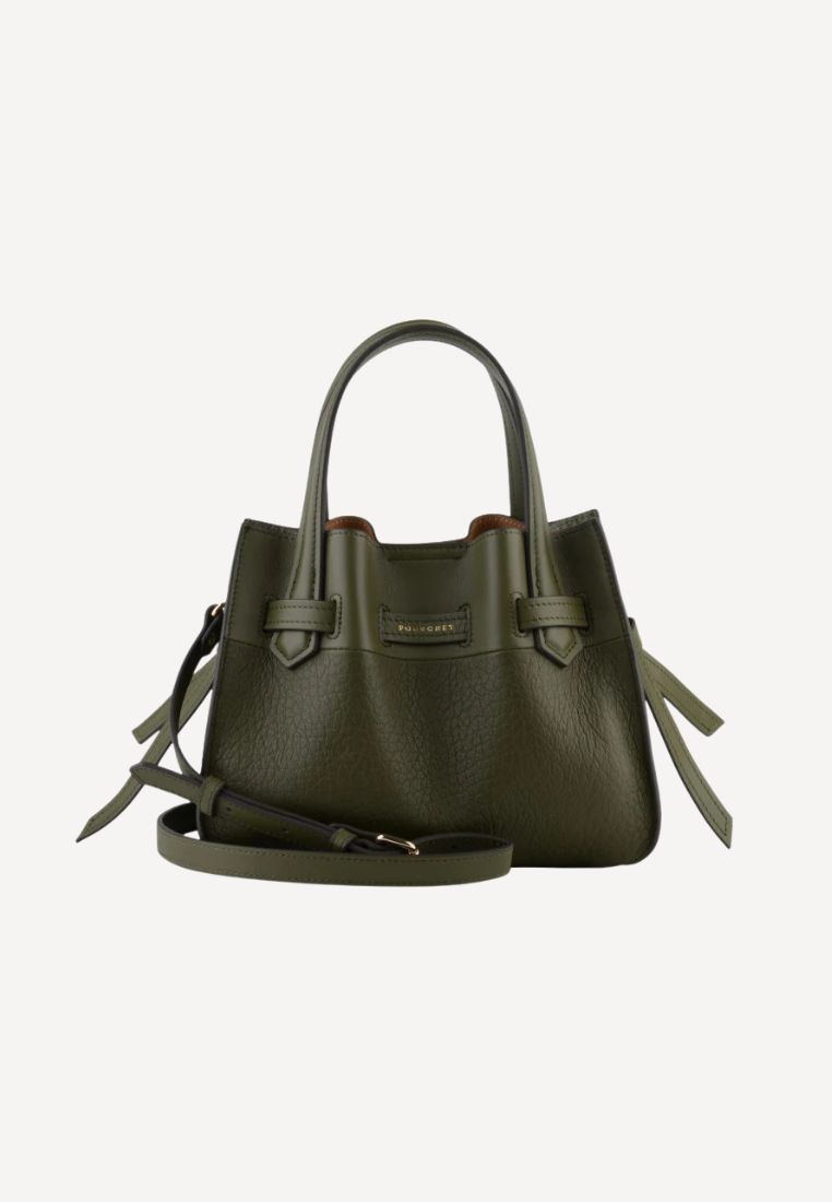 POURCHET PARIS - 20031 Blossom Medium taske - Khaki M | Hørlyck