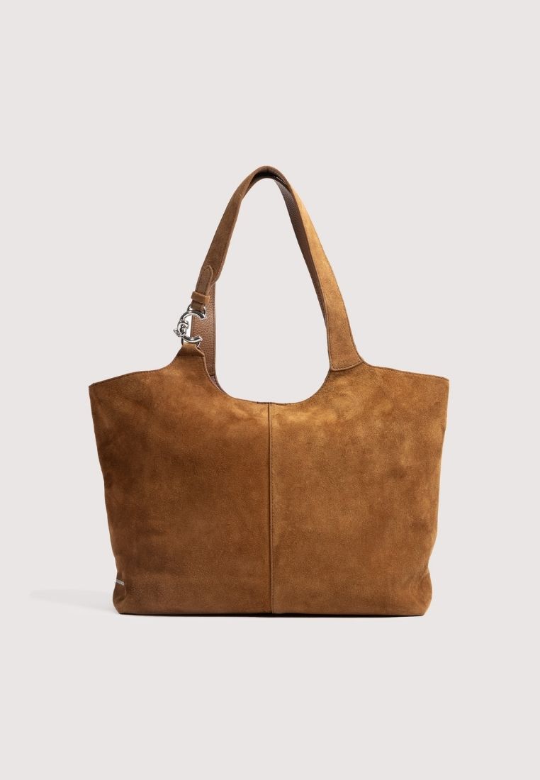 COCCINELLE - C-Easy Large taske - Cognac Suede ONE SIZE | Hørlyck
