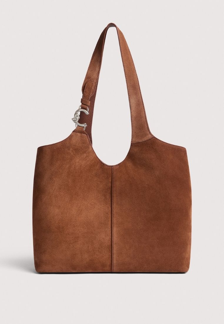 COCCINELLE - C-Easy taske - Cognac Suede ONE SIZE | Hørlyck