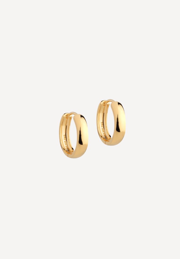 ENAMEL - Hoops wide 20 ørering - Gold 20 mm | Hørlyck