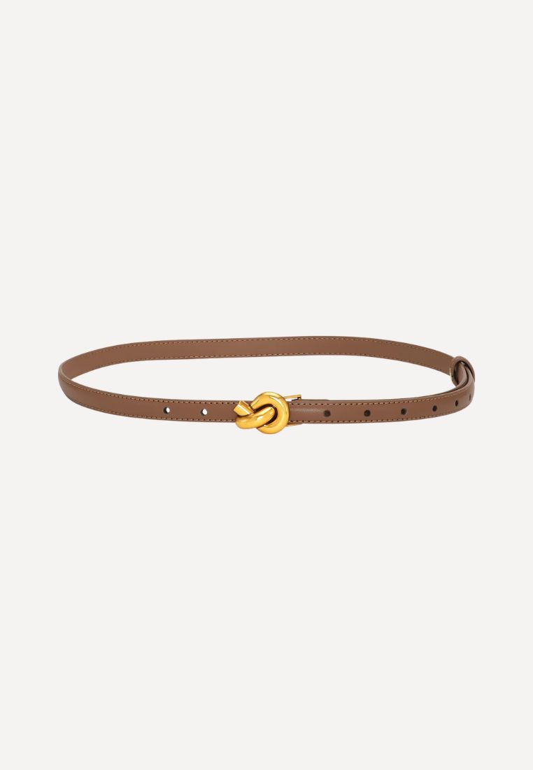 PLISSÉ - Knot bælte - Light Brown M/L | Hørlyck