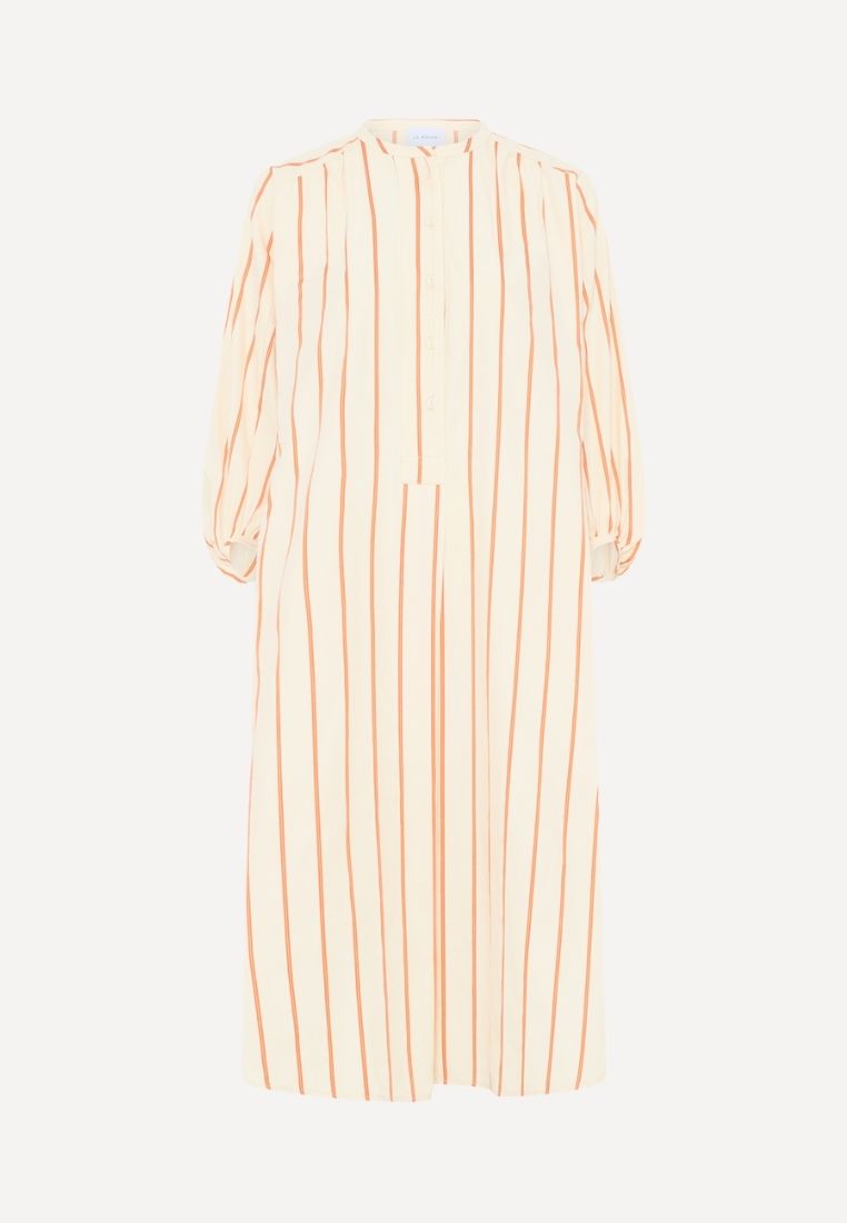 LA ROUGE - Louise kjole - Sand/Orange Stripe M/L | Hørlyck