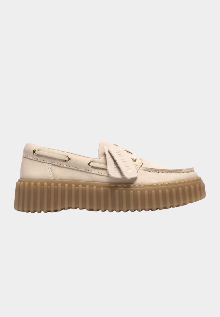 CLARKS - Torhill Boat D sko - Cream 36 | Hørlyck