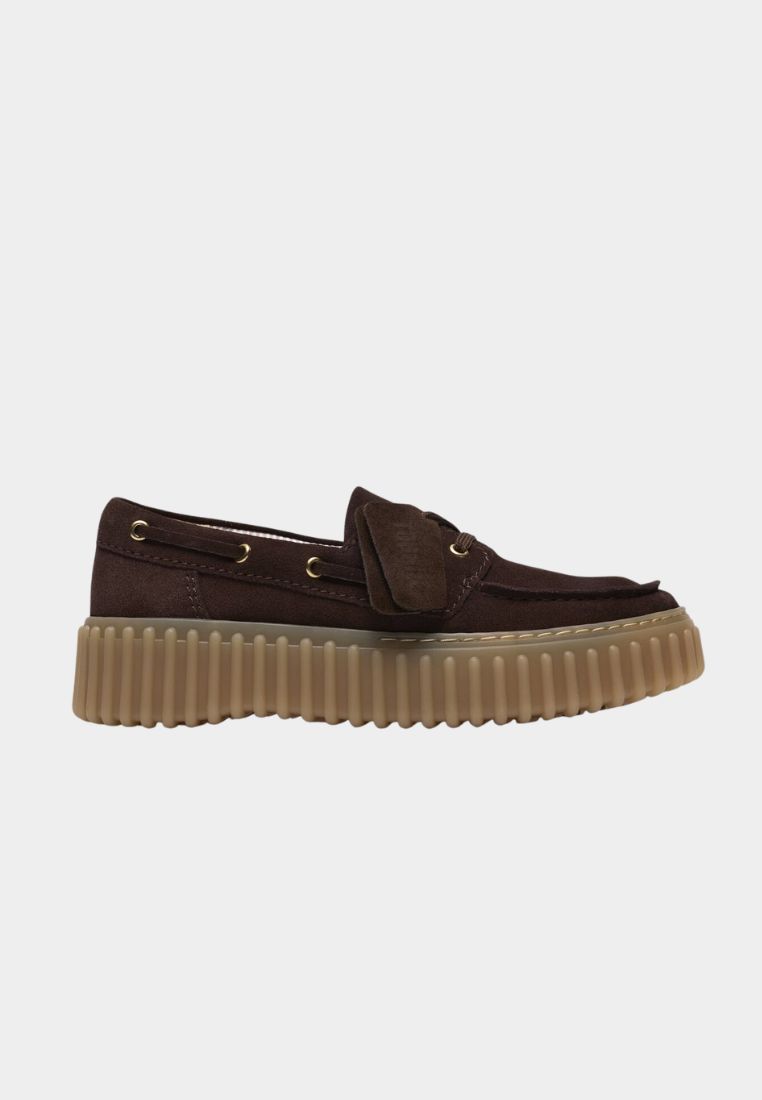 CLARKS - Torhill Boat D sko - Dark Brown 37 | Hørlyck