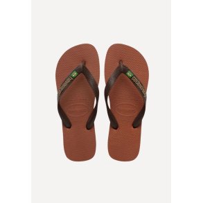 Brasil Logo sandal - Rose/Coffee