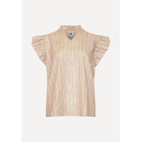 Iris top - Beige/Camel Stripe