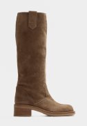 Sancho st�vle - Suede Taupe