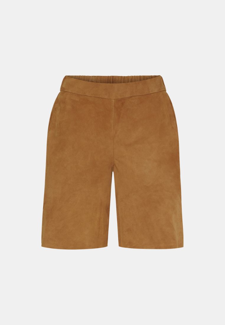 NOTYZ - 11426 Bermuda shorts - Suede cognac 38 | Hørlyck
