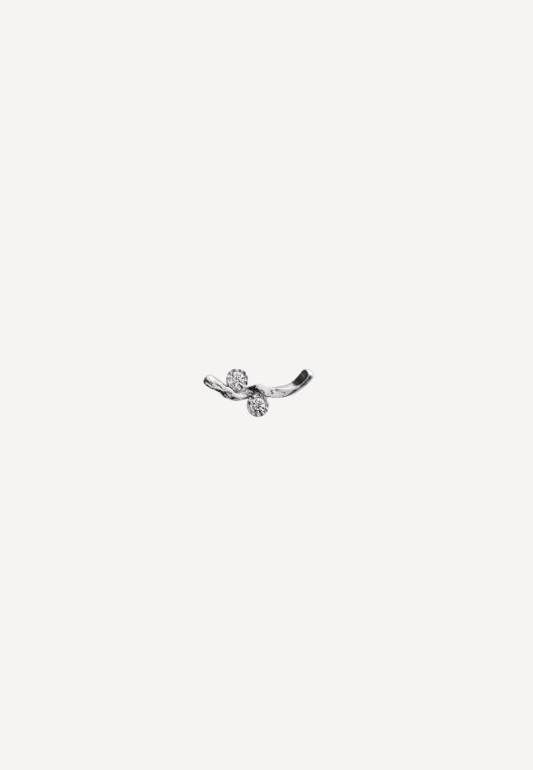 STINE A - Flow Two Stones ørering - Silver ONE SIZE | Hørlyck