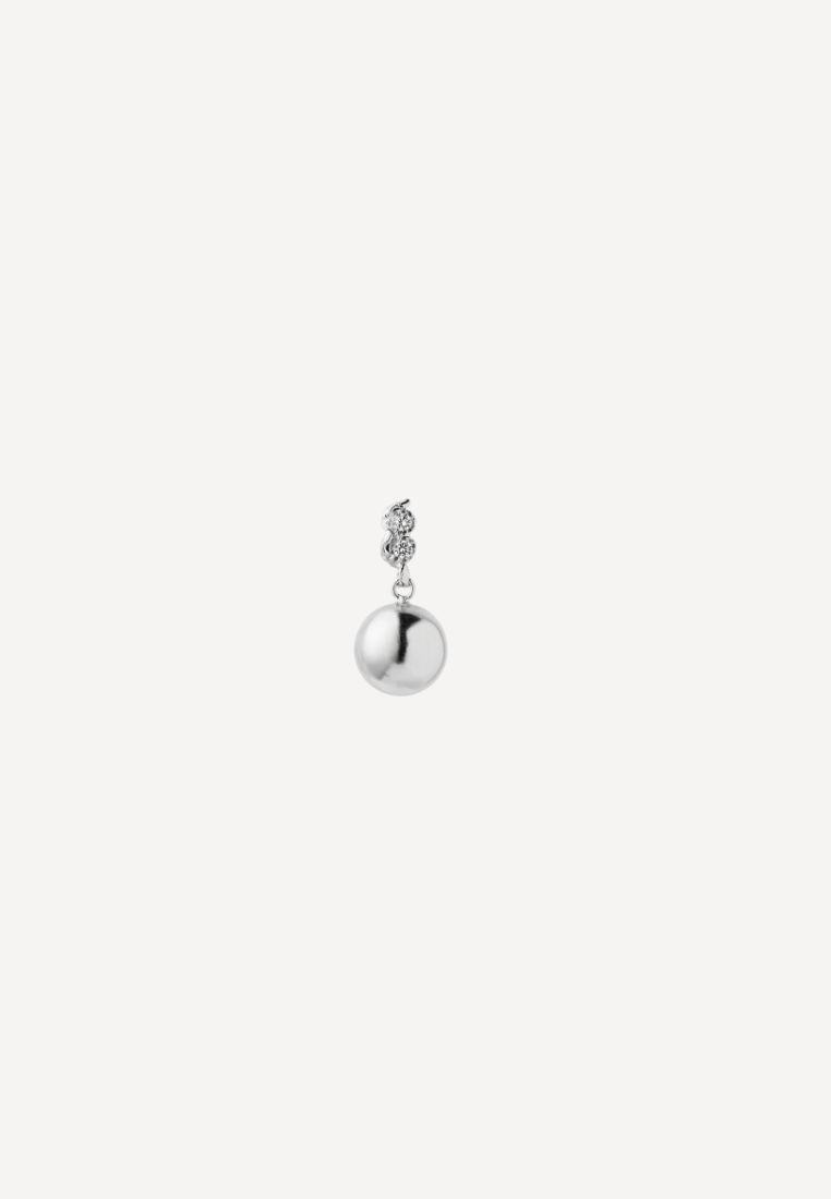 STINE A - Twin Flow & Disco Ball ørering - Silver ONE SIZE | Hørlyck