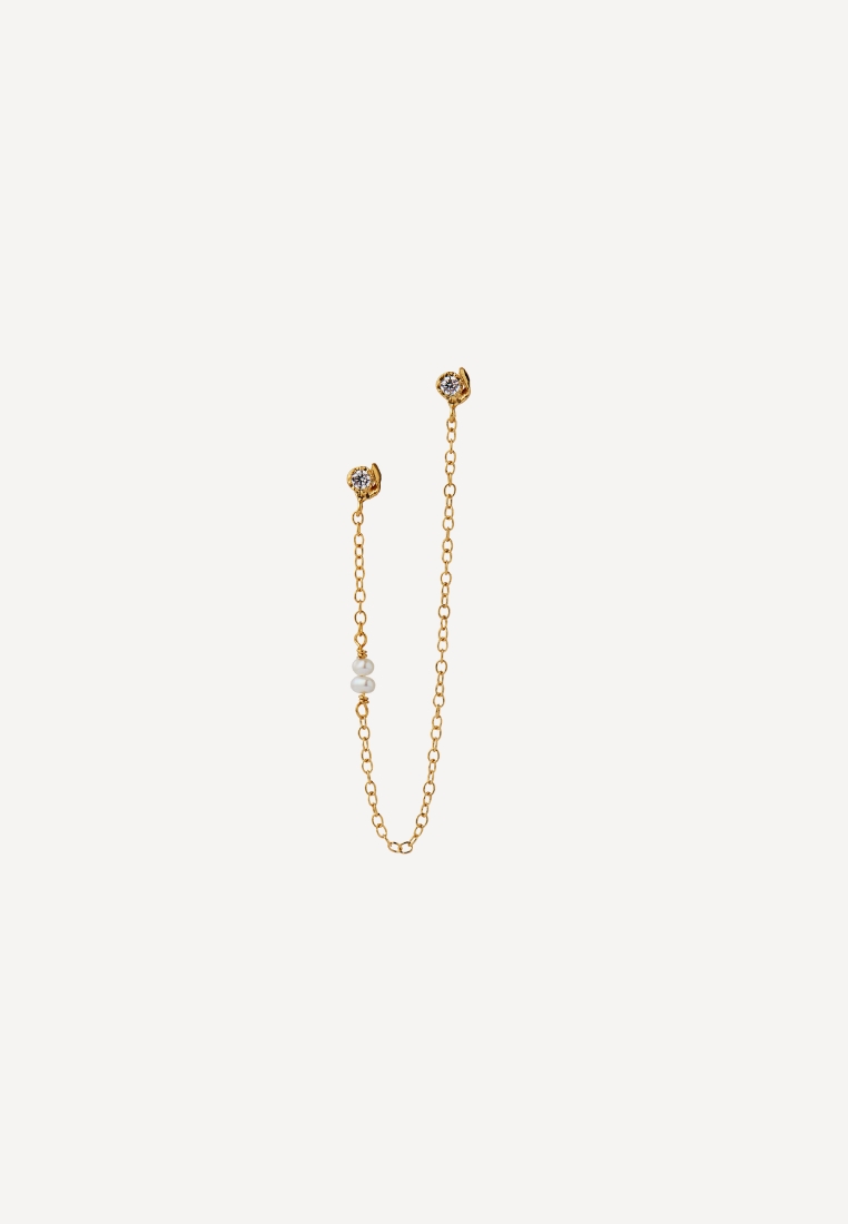 STINE A - Twin Flow ørering - Gold ONE SIZE | Hørlyck
