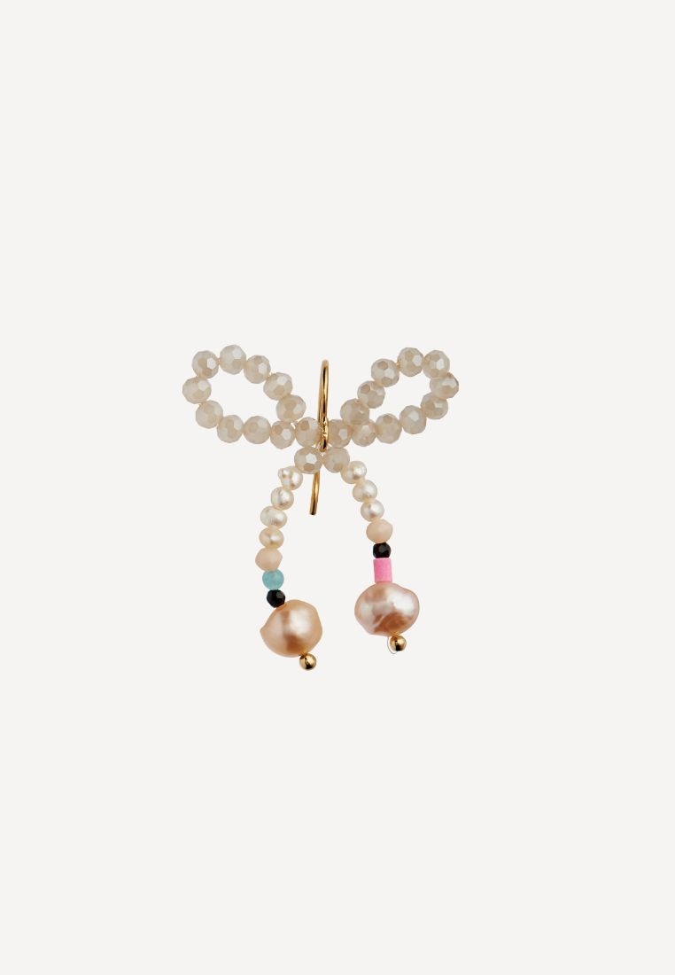STINE A - Glow Bow ørering - Creamy ONE SIZE | Hørlyck