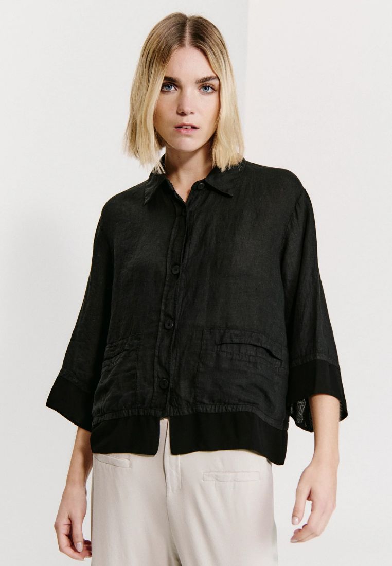 TRANSIT - 142 skjorte - Black 1/XS | Hørlyck