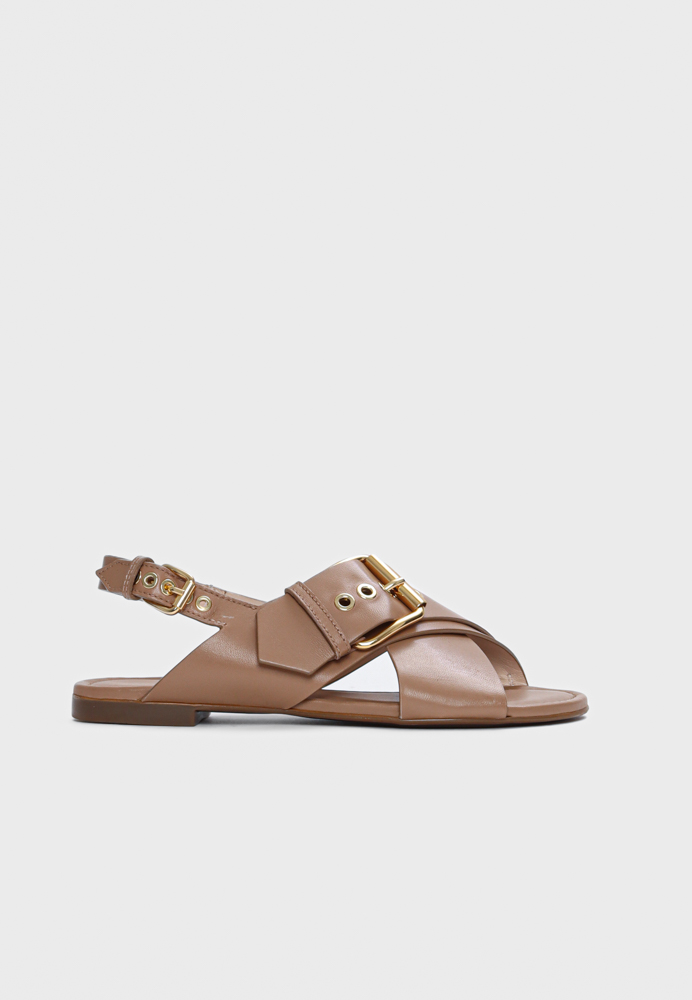 AGL - Summer Criss Cross sandal - Cocoa 36 | Hørlyck