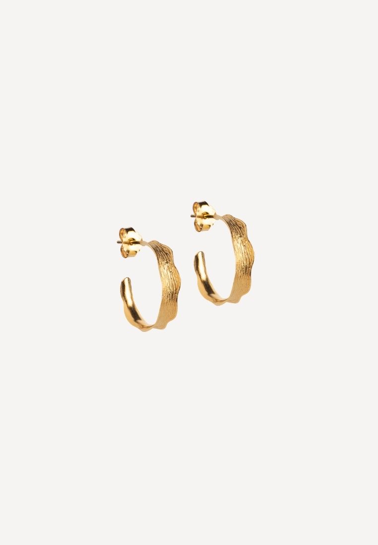 ENAMEL - Ane small hoops ørering - Gold ONE SIZE | Hørlyck