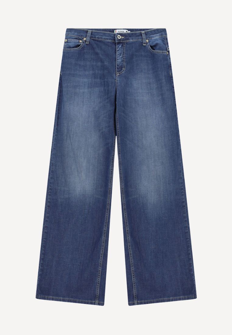 PLEASE - Anne Oslo zip jeans - Blu Denim M | Hørlyck