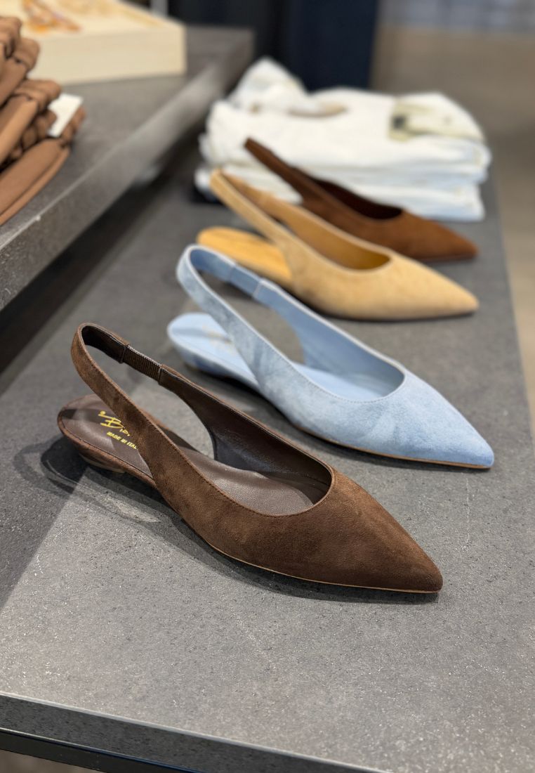 BIANCA DI - 1987 slingback - Suede Brown 37 | Hørlyck