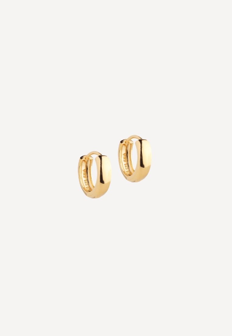ENAMEL - Hoops wide 15 ørering - Gold 15 mm | Hørlyck