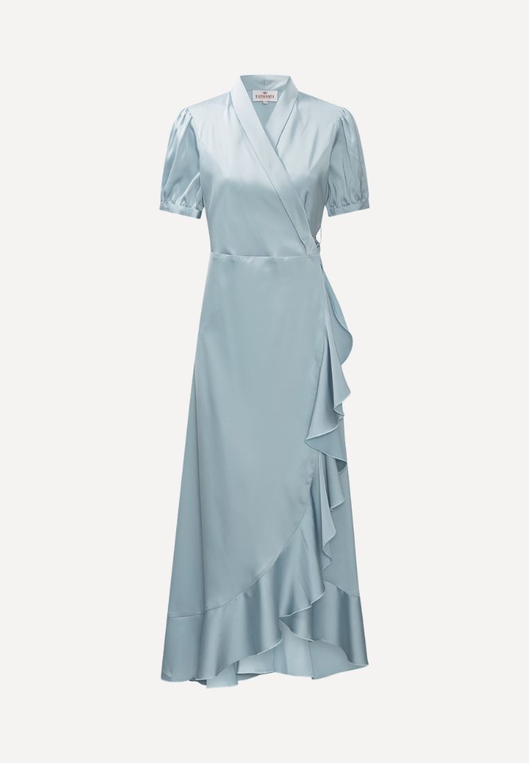 KARMAMIA - Iris kjole - Hammered Sky S/M | Hørlyck