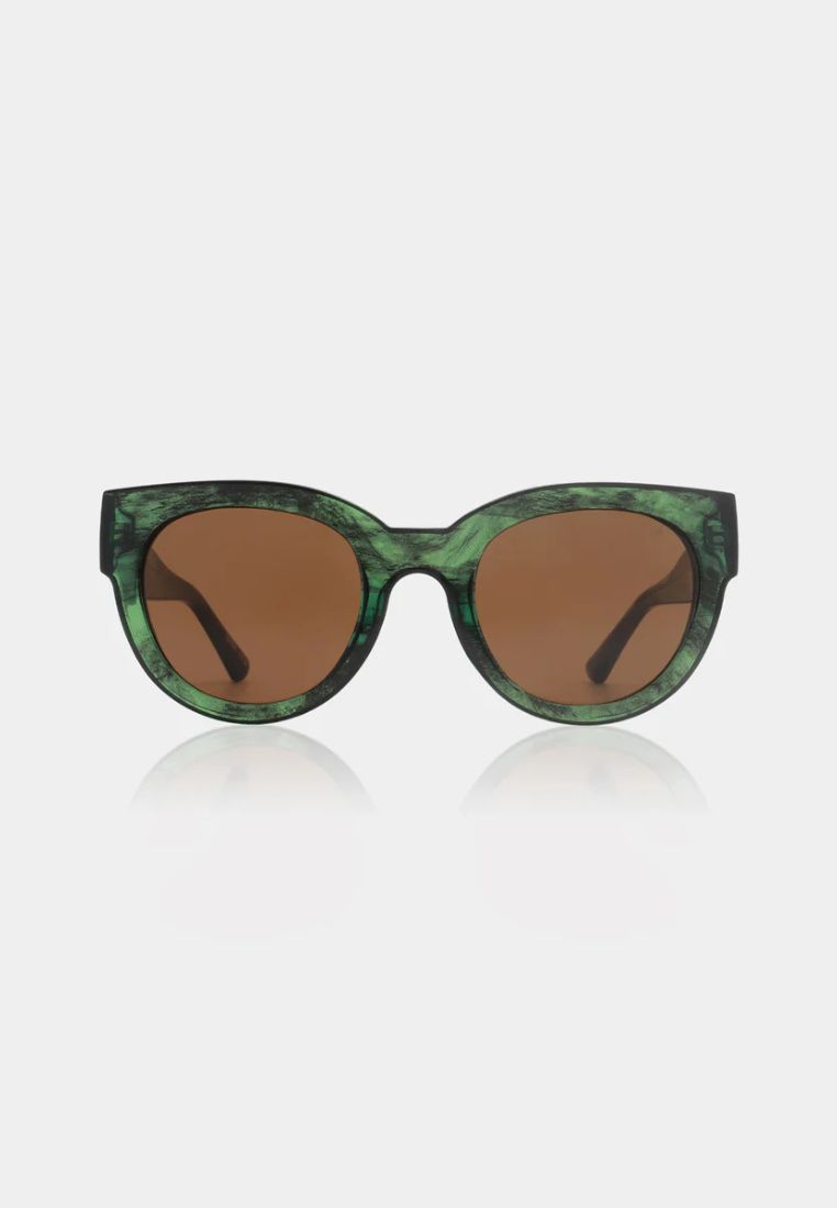 A. KJÆRBEDE - Lilly solbriller - Green Marble Transparent ONE SIZE | Hørlyck