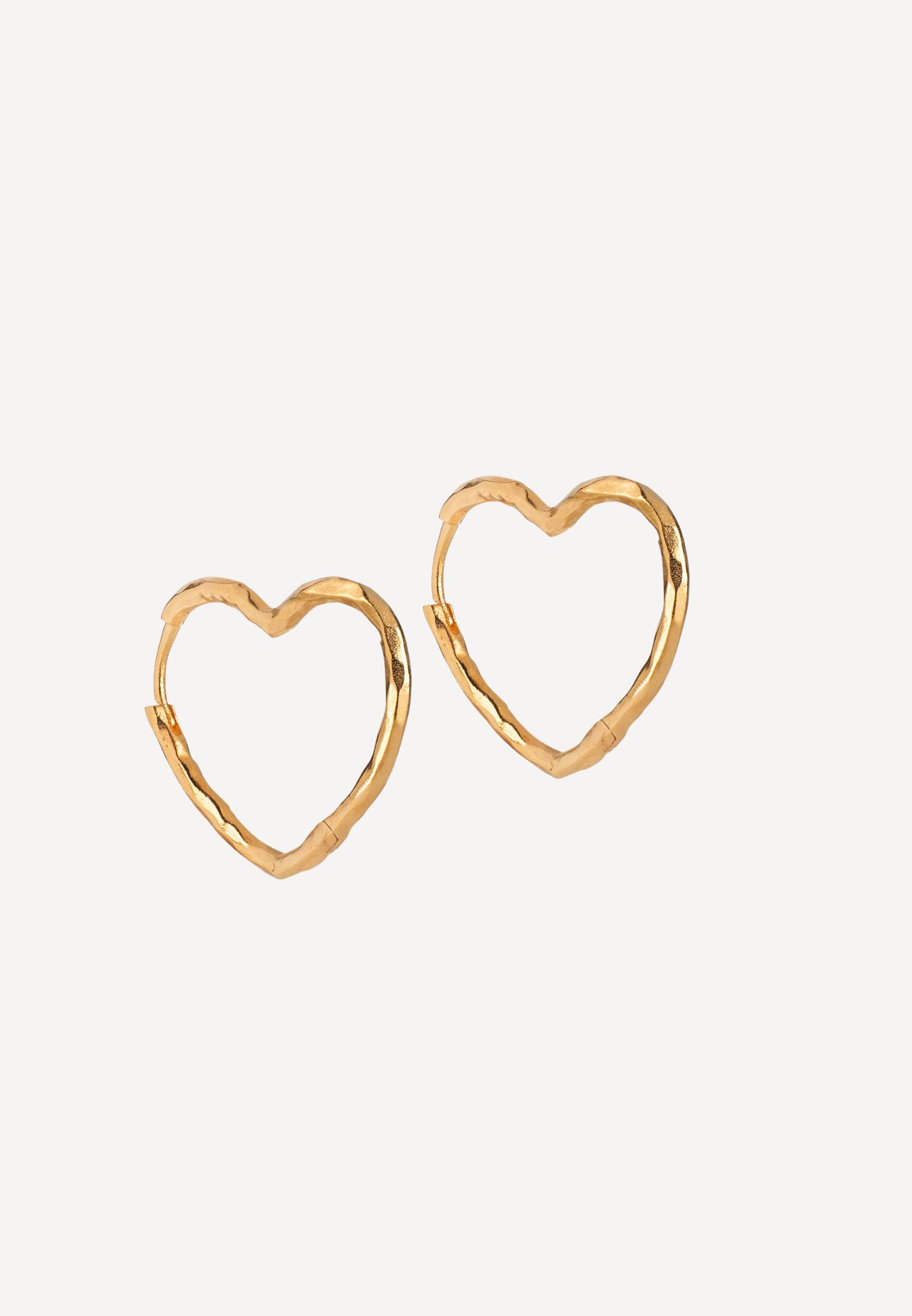 ENAMEL - Medium Heart Hoops - Gold ONE SIZE | Hørlyck