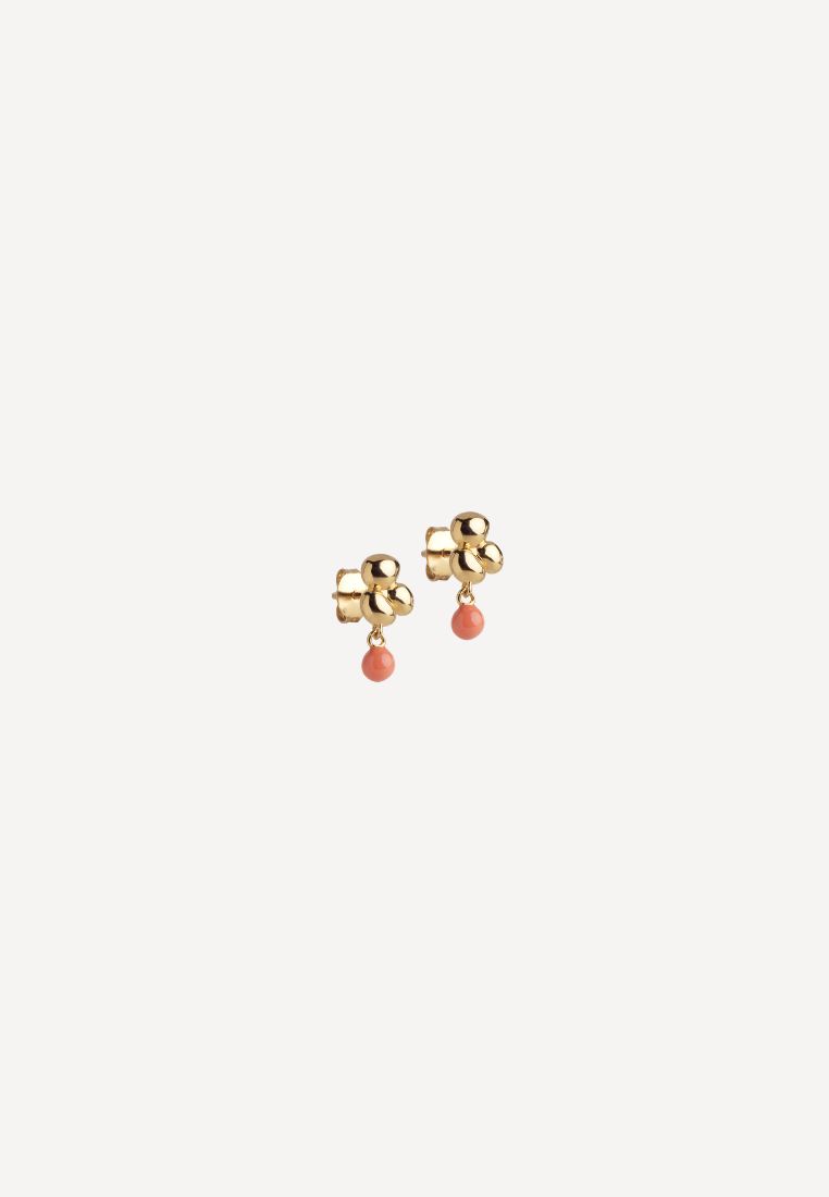ENAMEL - Nara Ball ørering - Light Coral ONE SIZE | Hørlyck