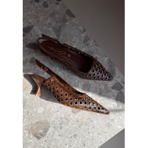 1664 slingback - Choco Avio Blue