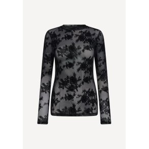 851 mesh bluse - Black Flower