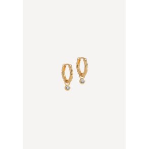 Belle CZ hoops �rering - Gold