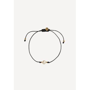 Big Pearl Berrie armbnd - Black Ribbon