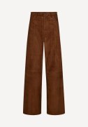 BoaDE Wide bukser - Suede Cognac