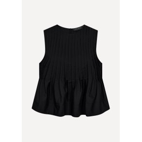 CMPleat bluse - Black