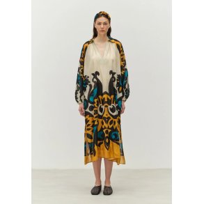 Chirpy kjole - Blue/Camel