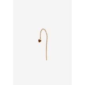 Dangling Love Heart �rering - Mocha