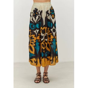 Happines nederdel - Blue/Camel