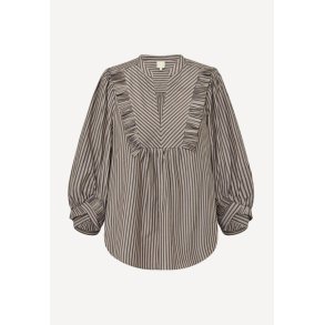MeeGO Liv bluse - Brown Stripes