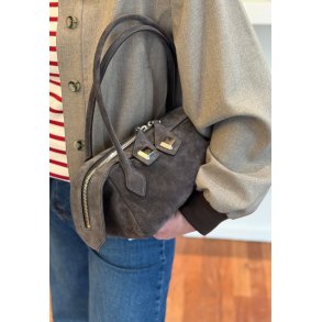 Anna taske - Suede Dark Brown
