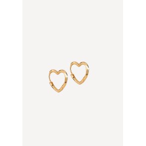 Small Heart Hoops - Gold