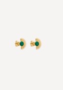 Soleil studs �rering - Petrol green