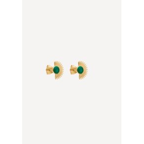 Soleil studs �rering - Petrol green