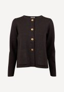 Stina cardigan - M�rkebrun