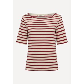 Stix Oversize t-shirt - White w. Winery Stripes