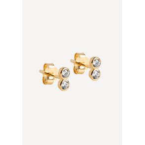 Stud Twin CZ reringe - Gold
