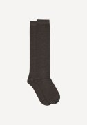 Wool/Cotton knee strmper - Dark Brown